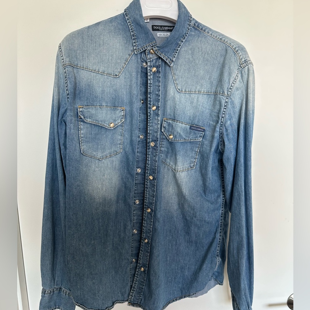 Dolce & Gabbana men’s denim shirt